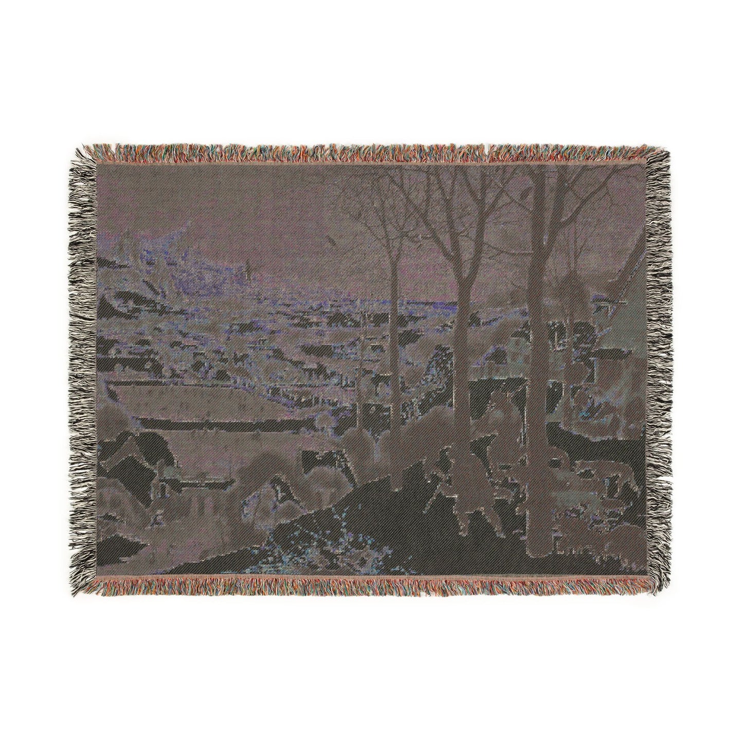 Pieter Bruegel the Elder - Hunters in the Snow (Winter) - Google Art Project | Woven Tapestry Blanket