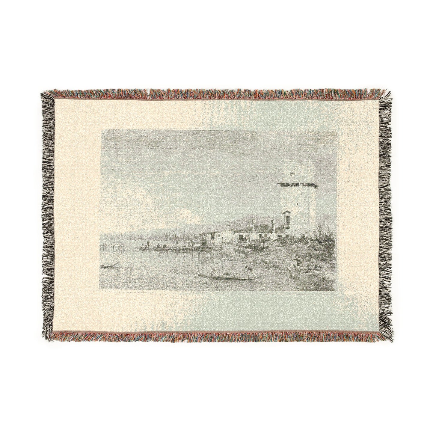 Canaletto - The Tower of Malghera, from Vedute | Woven Tapestry Blanket