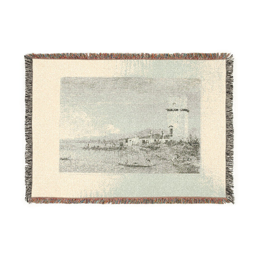The Tower of Malghera — Canaletto Tapestry Blanket
