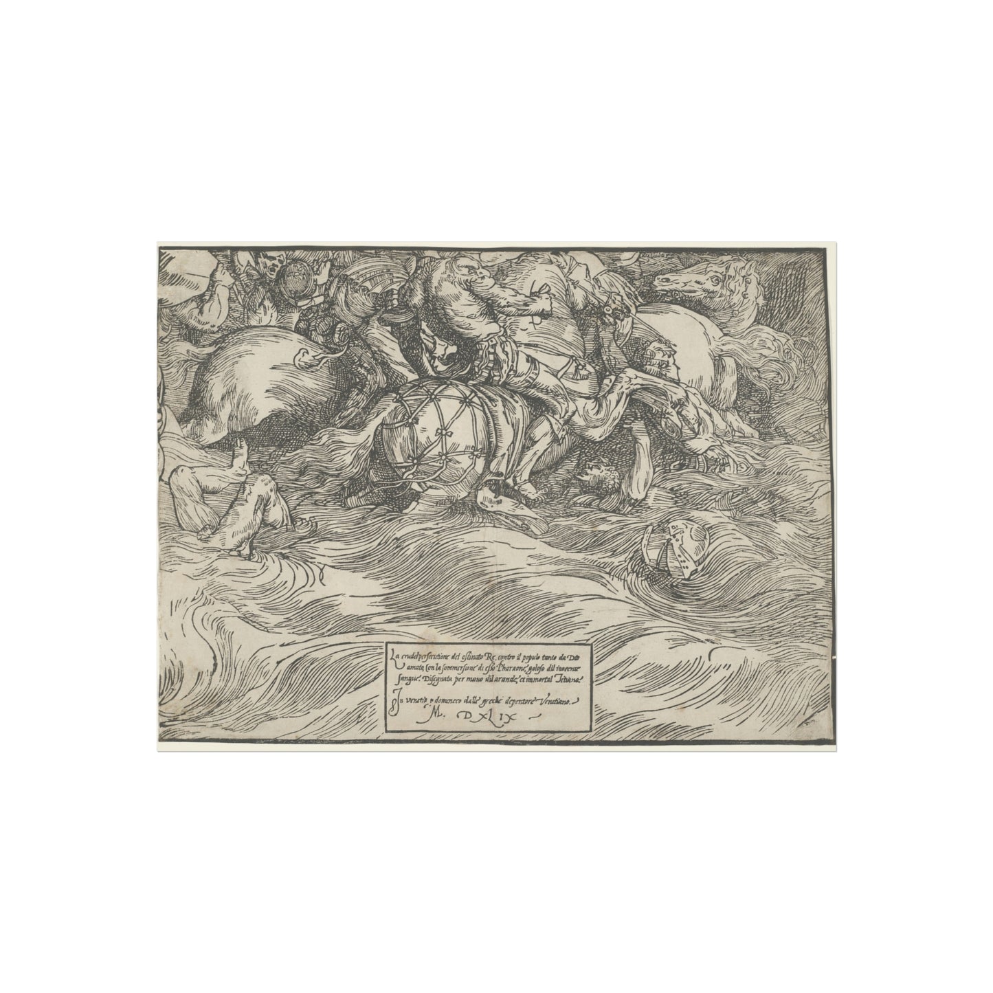 Titian - The Submersion of Pharaoh's Army in the Red Sea | Fine Art Poster