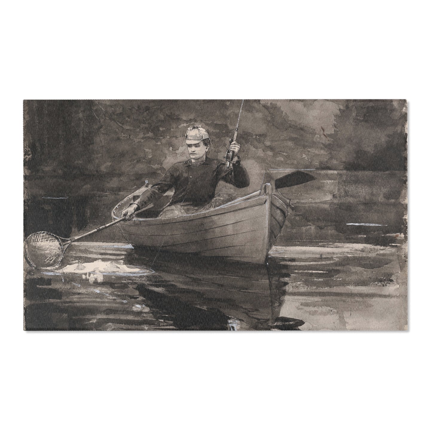 Winslow Homer - Netting the Fish | Area Rug