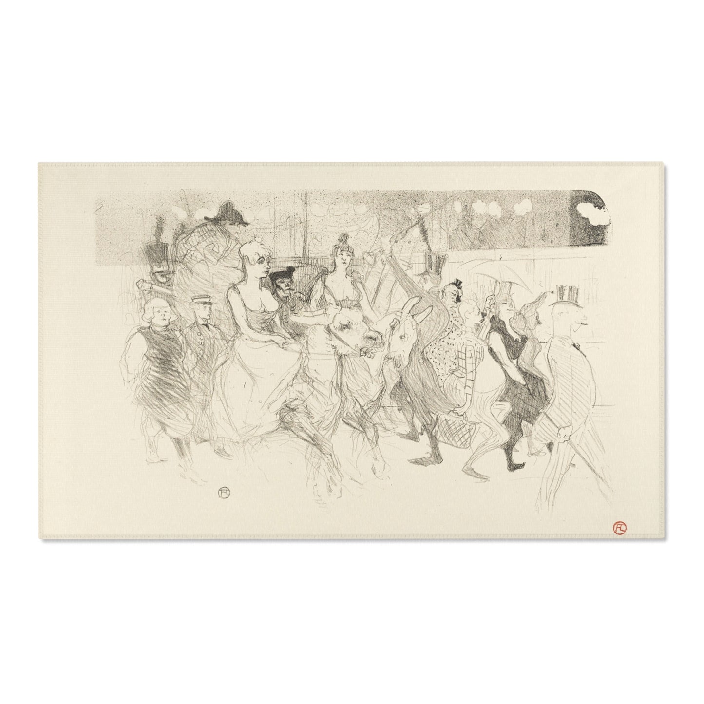 Henri de Toulouse-Lautrec - A Gala Evening at the Moulin Rouge | Area Rug