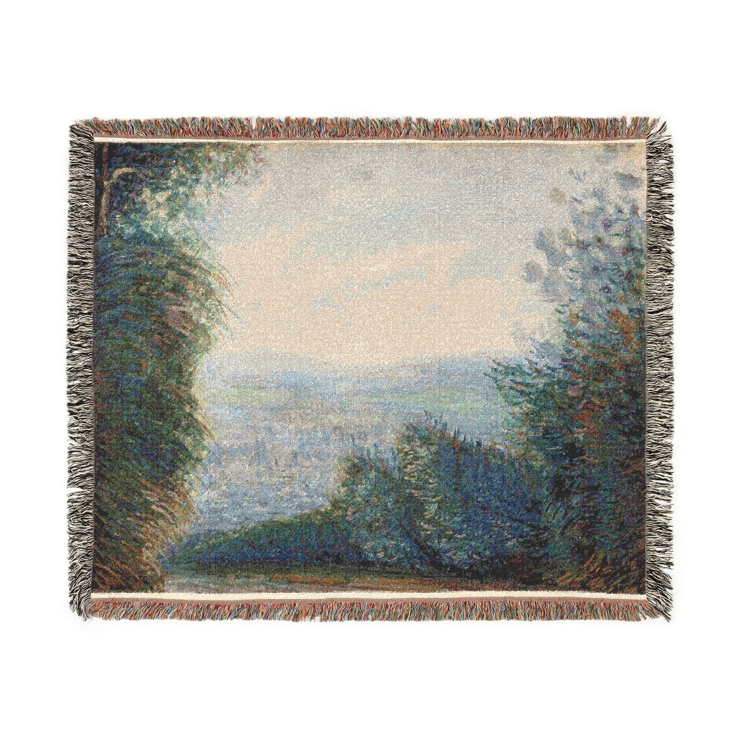 Pierre-Auguste Renoir - The Auvers Valley on the Oise River | Woven Tapestry Blanket