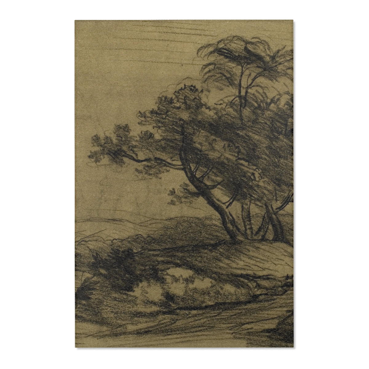 River Bank with Trees — Constable Area Rug