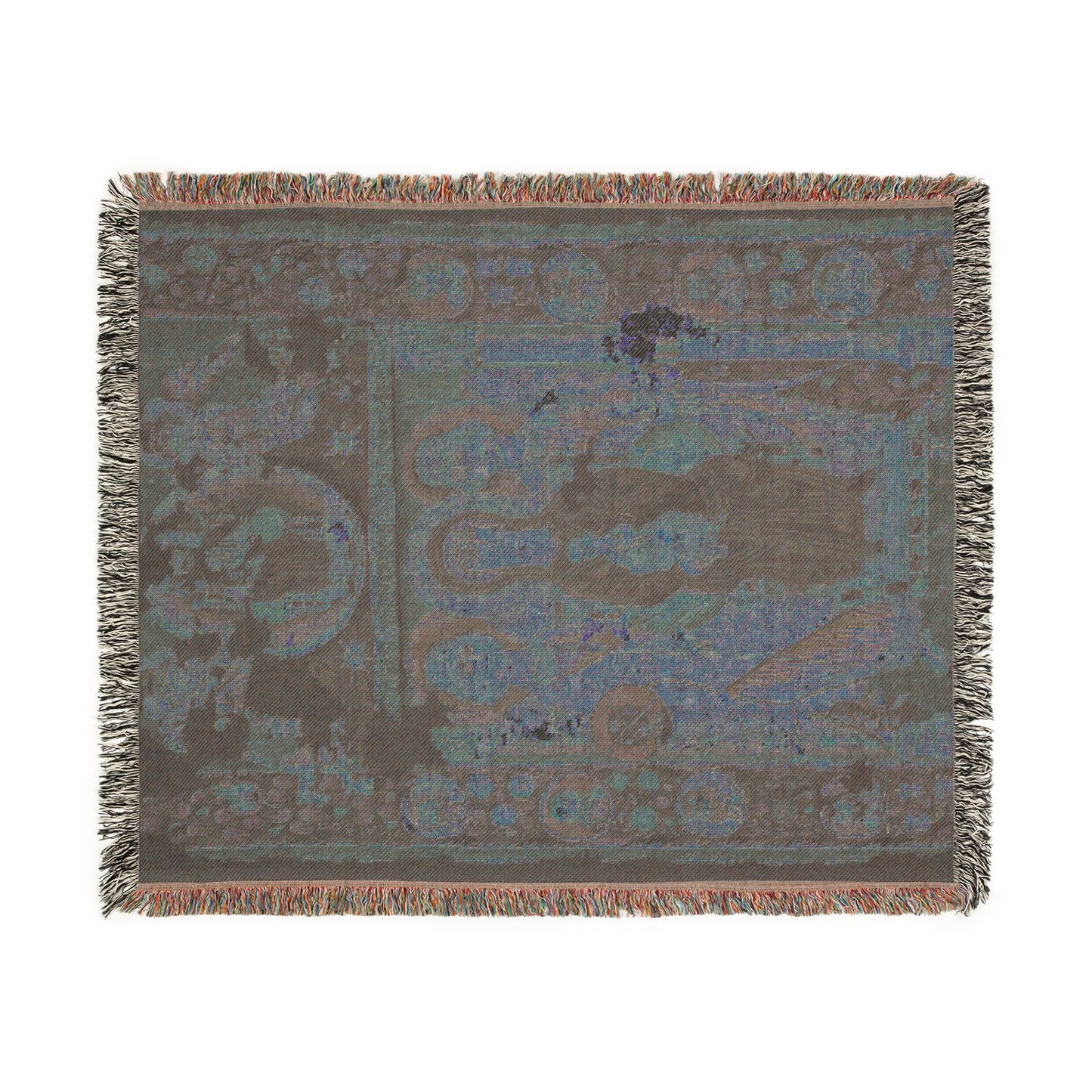 Icon of the Virgin and Child Woven Throw Blanket