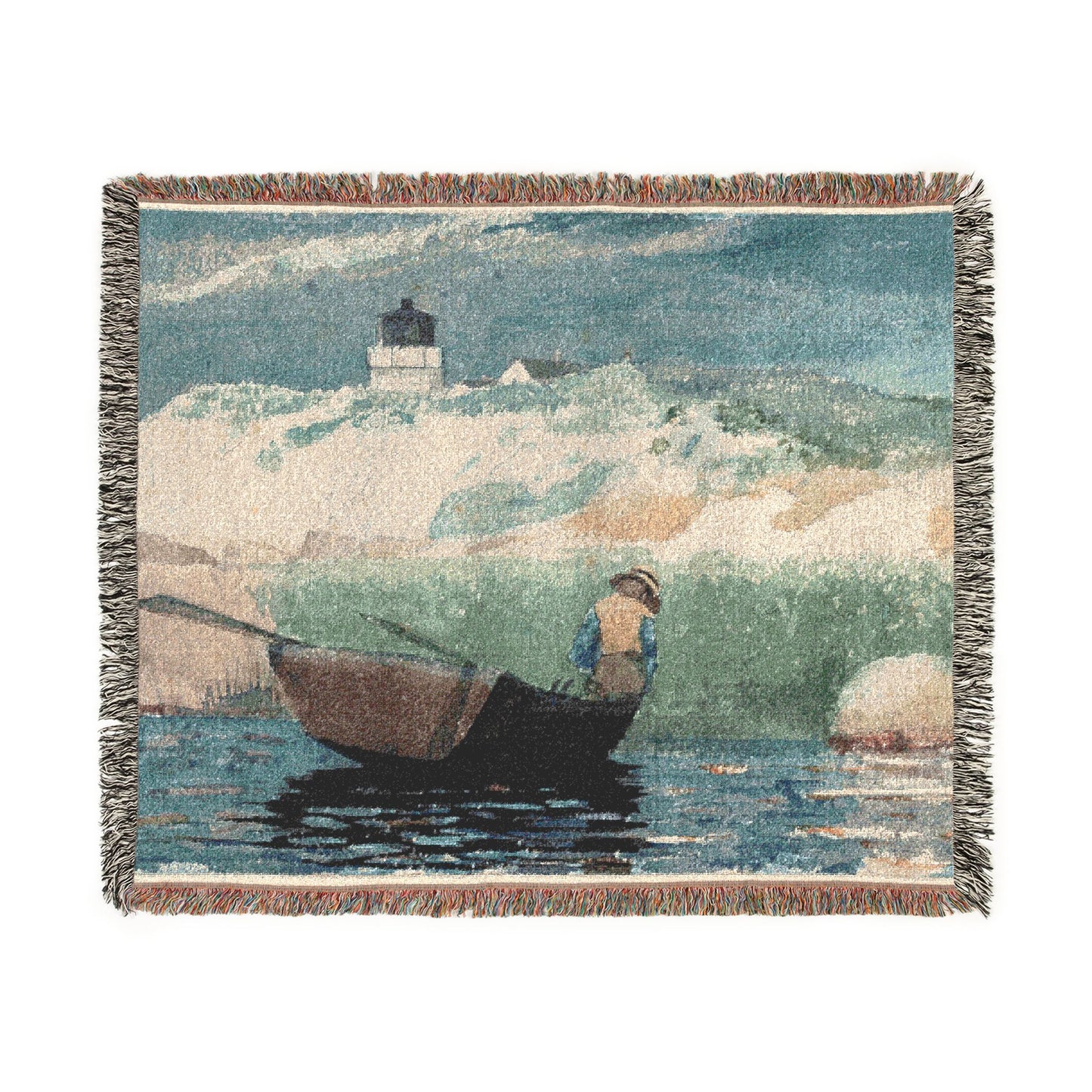 Winslow Homer - Boy in Boat, Gloucester | Woven Tapestry Blanket