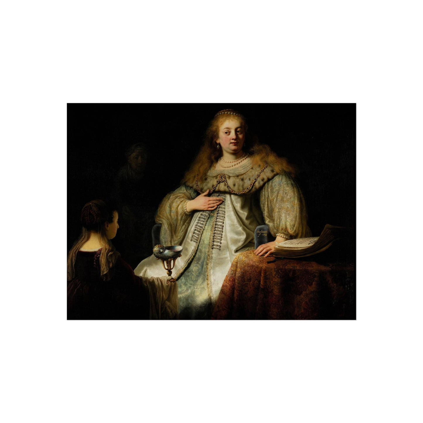 Judith at the Banquet of Holofernes (previously known as Artemisia), by Rembrandt, from Prado in Google Earth | Fine Art Poster