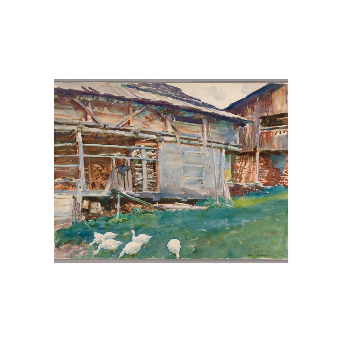 John Singer Sargent - Woodsheds, Tyrol | Fine Art Poster