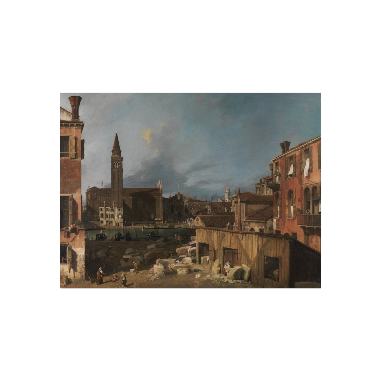 Canaletto - The Stonemason's Yard | Fine Art Poster