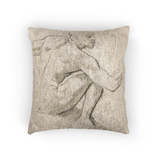 Seated Male Nude — Sargent Pillow