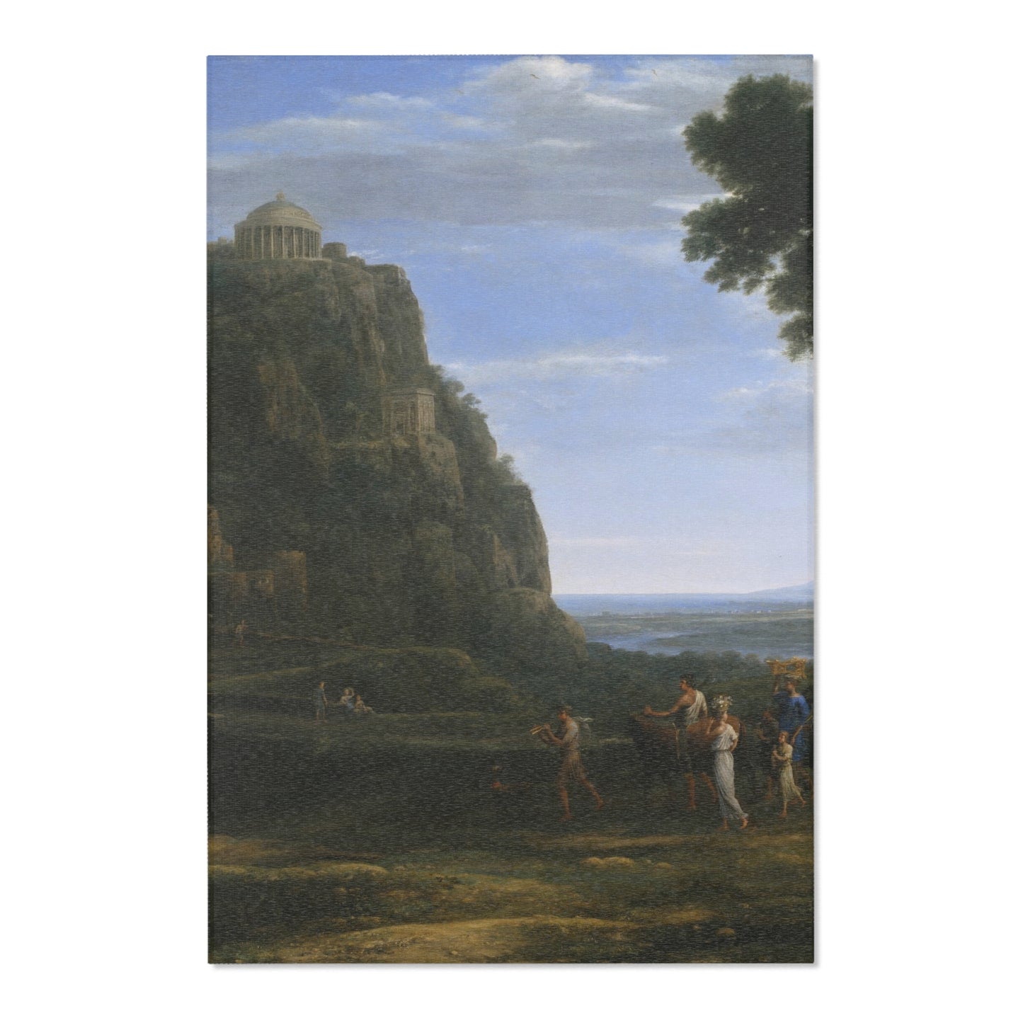 Claude Lorrain - View of Delphi with a Procession | Area Rug