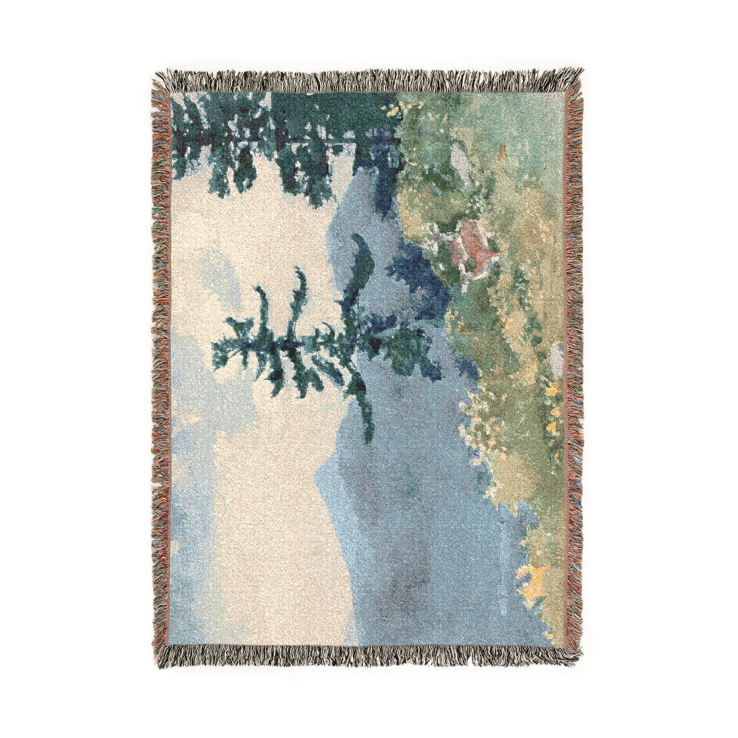 Winslow Homer - North Woods Club, Adirondacks (The Interrupted Tete-a-Tete) | Woven Tapestry Blanket