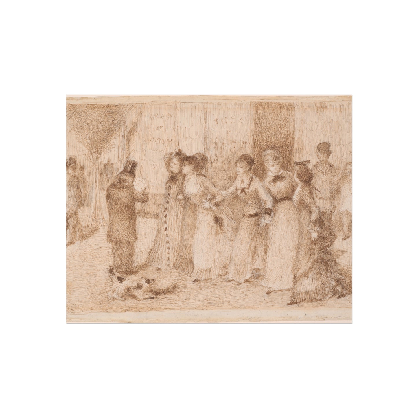 Pierre-Auguste Renoir - Workers' Daughters on the Outer Boulevard (Illustration for Émile Zola's L'Assommoir ) | Fine Art Poster