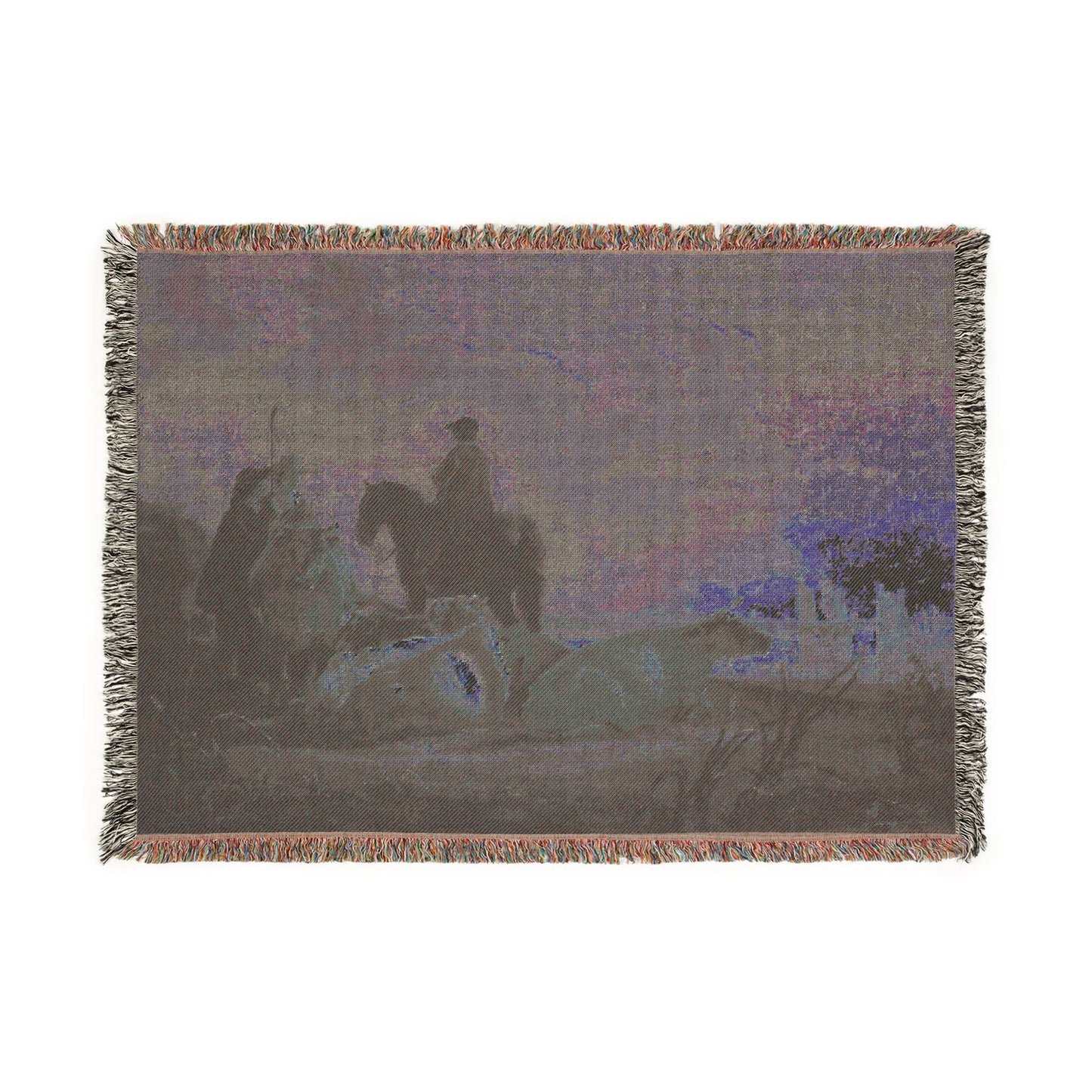 Aelbert Cuyp - Peasants with Four Cows by the River Merwede - WGA5825 | Woven Tapestry Blanket