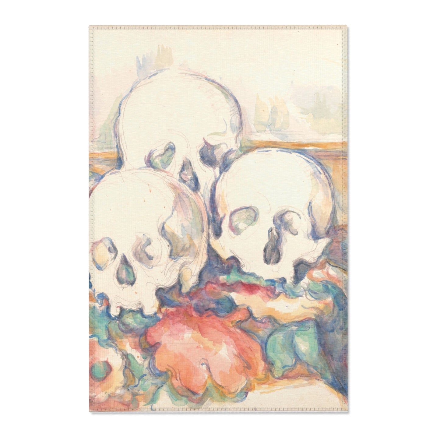 Paul Cezanne - The Three Skulls | Area Rug