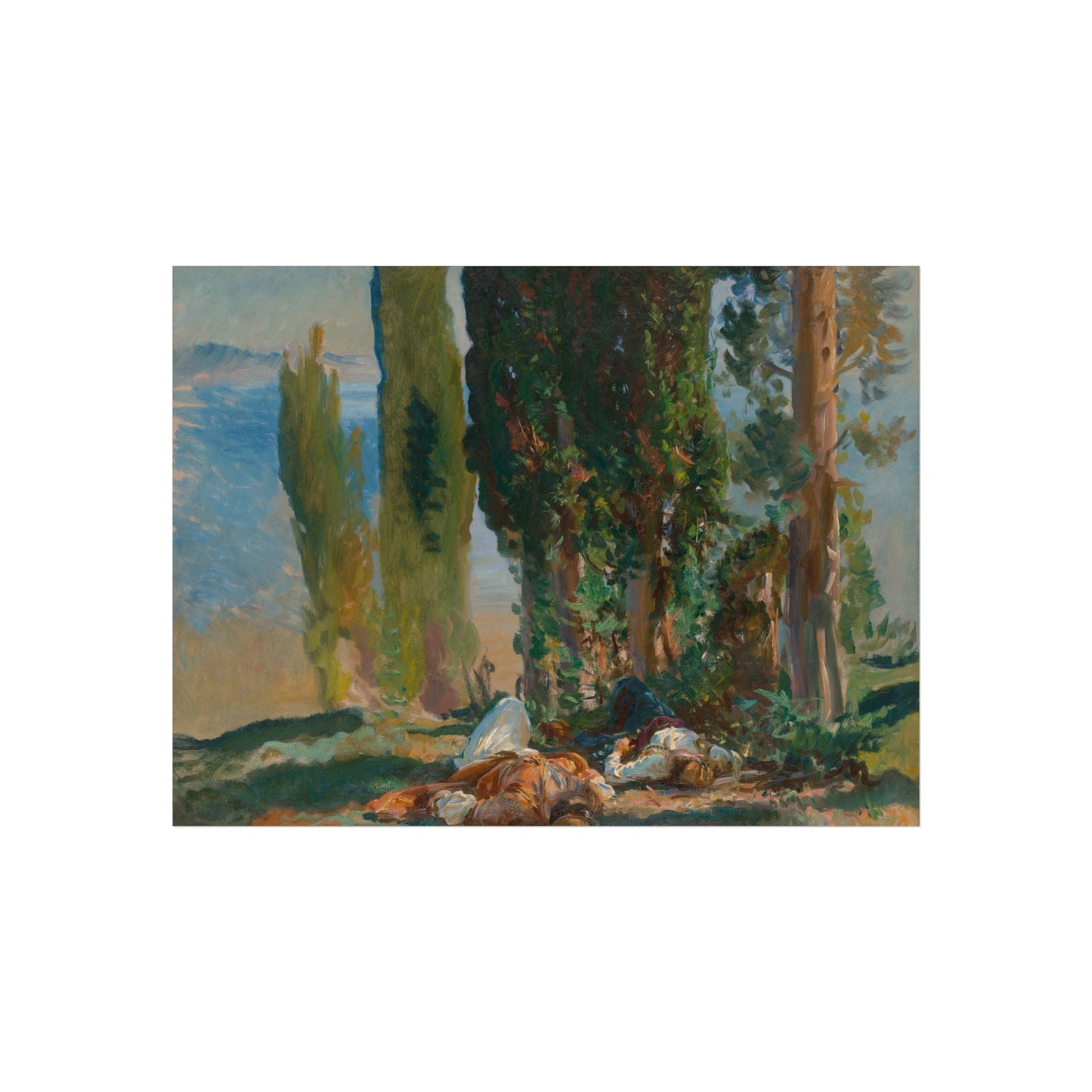 John Singer Sargent - Under the Cypress Trees at Corfu | Fine Art Poster