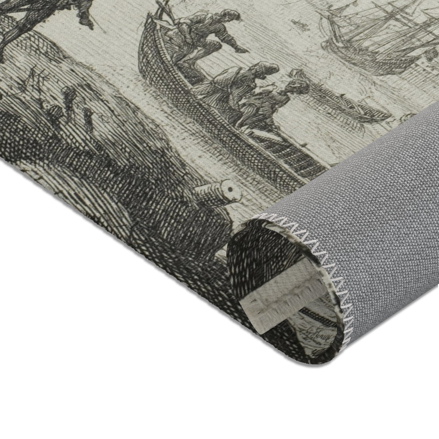 Claude Lorrain - Harbor Scene with a Lighthouse | Area Rug
