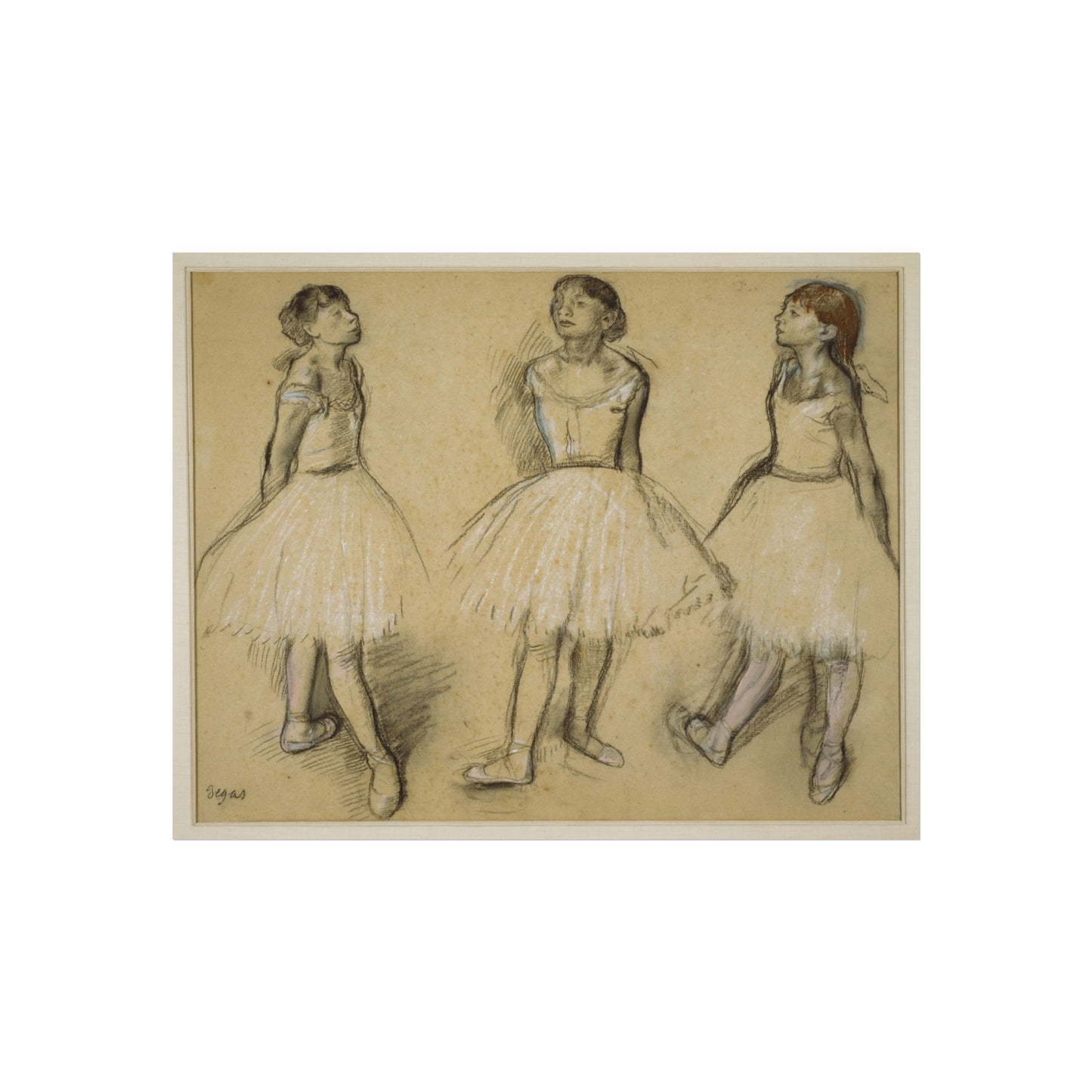 Hilaire Germain Edgar Degas - Three Studies of a Dancer in Fourth Position | Fine Art Poster