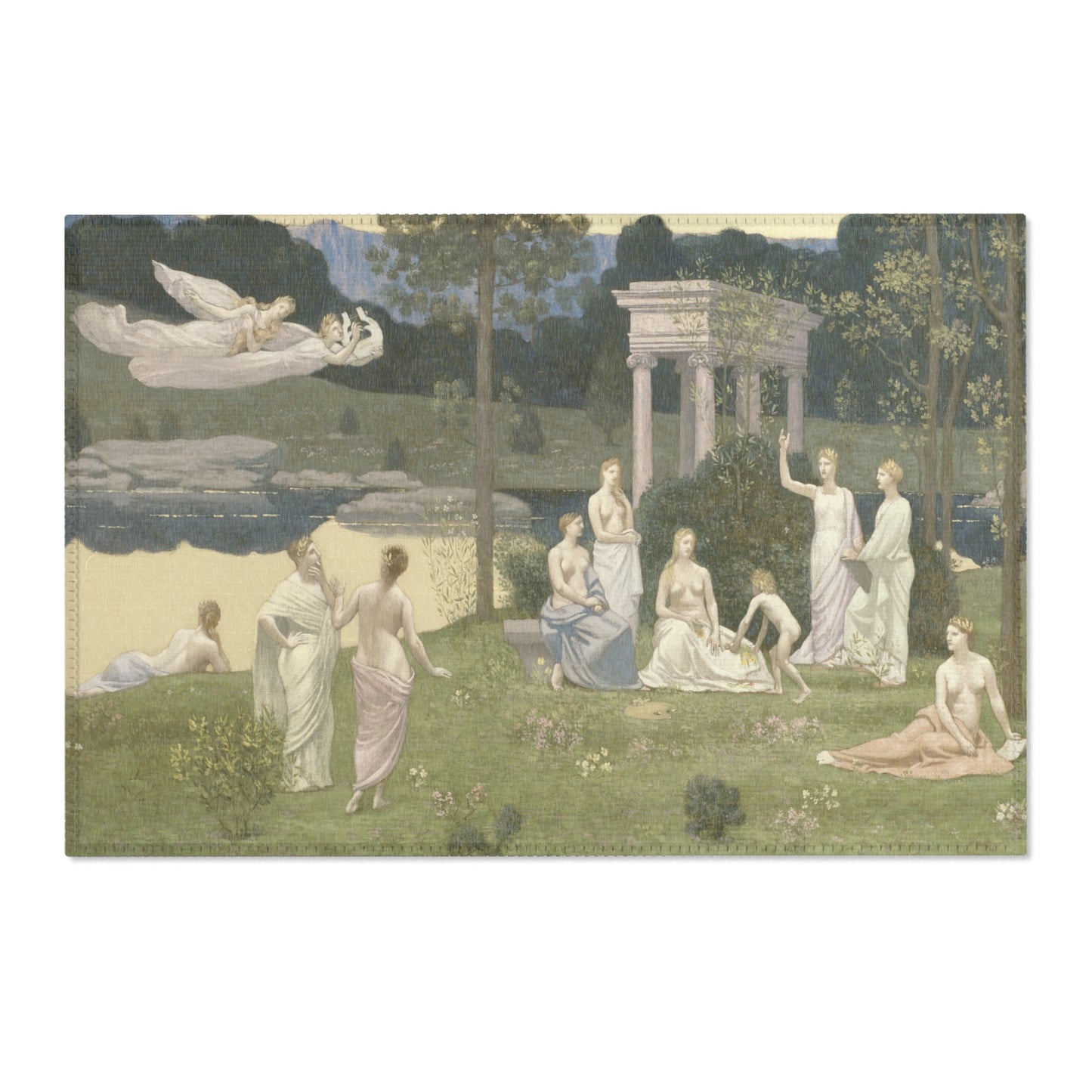 Pierre Puvis de Chavannes - The Sacred Grove, Beloved of the Arts and the Muses | Area Rug