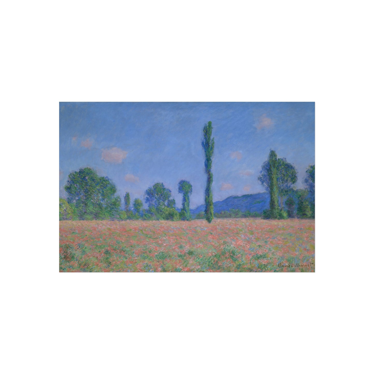 Claude Monet - Poppy Field (Giverny) | Fine Art Poster