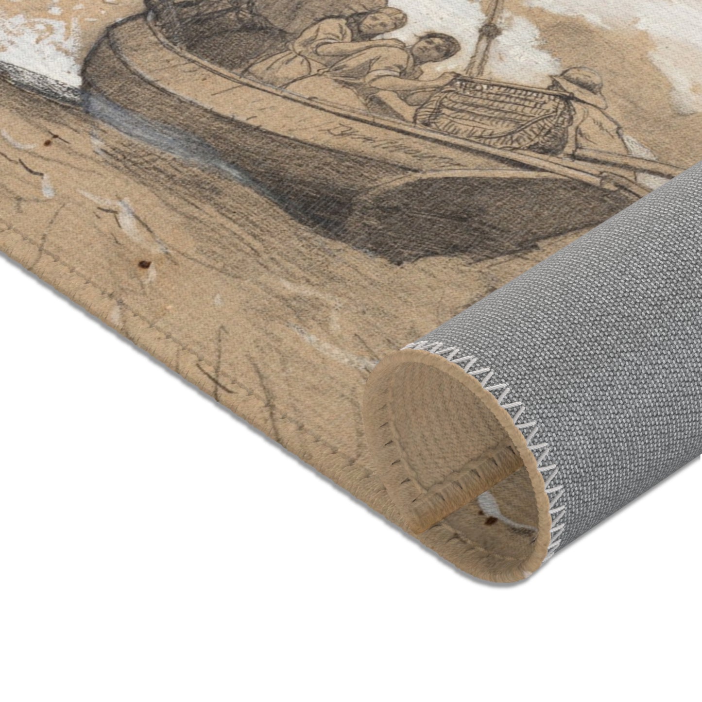 Winslow Homer - Fishing off Scarborough | Area Rug