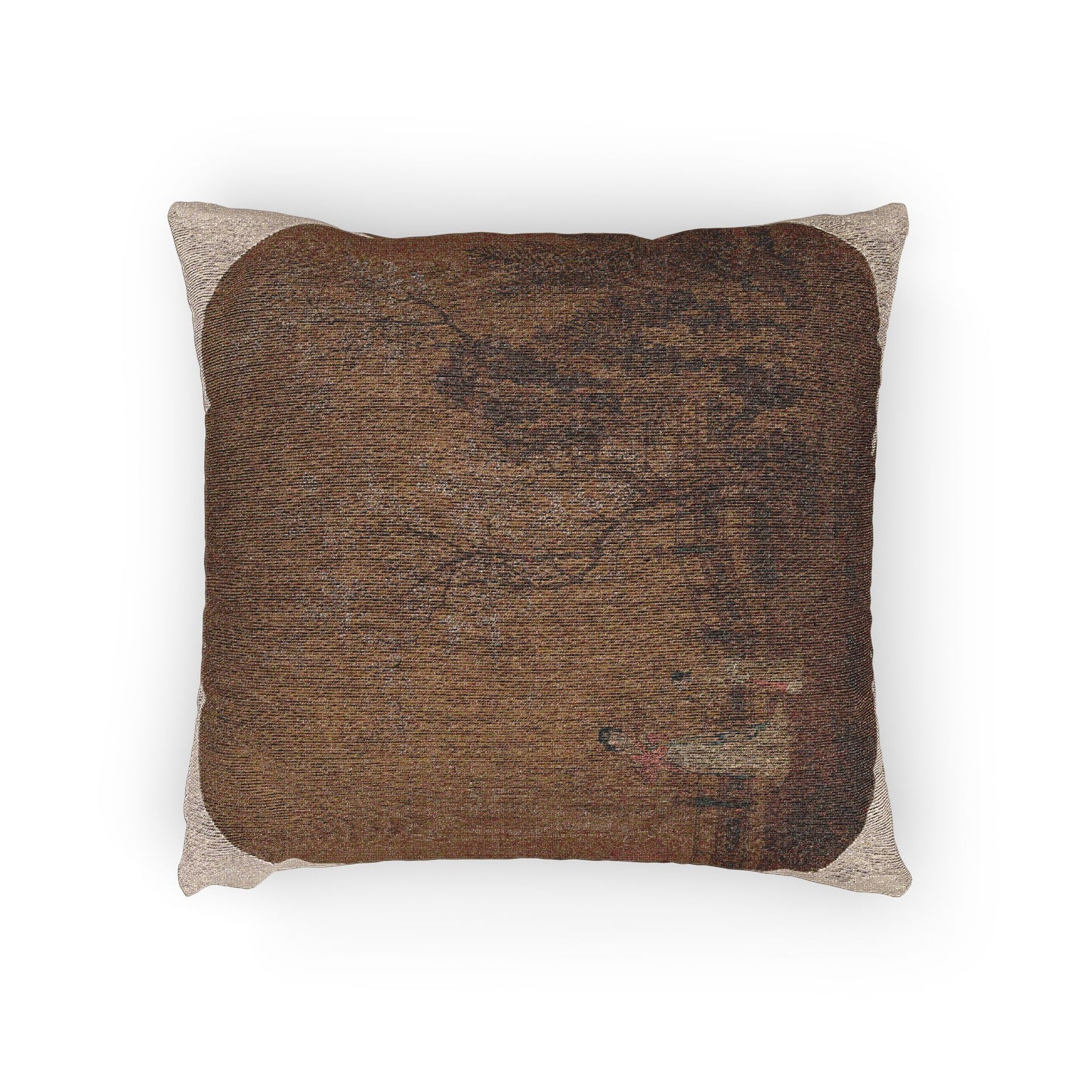 031_woman-with-female-servant-in-a-palace-garden | Woven Pillow