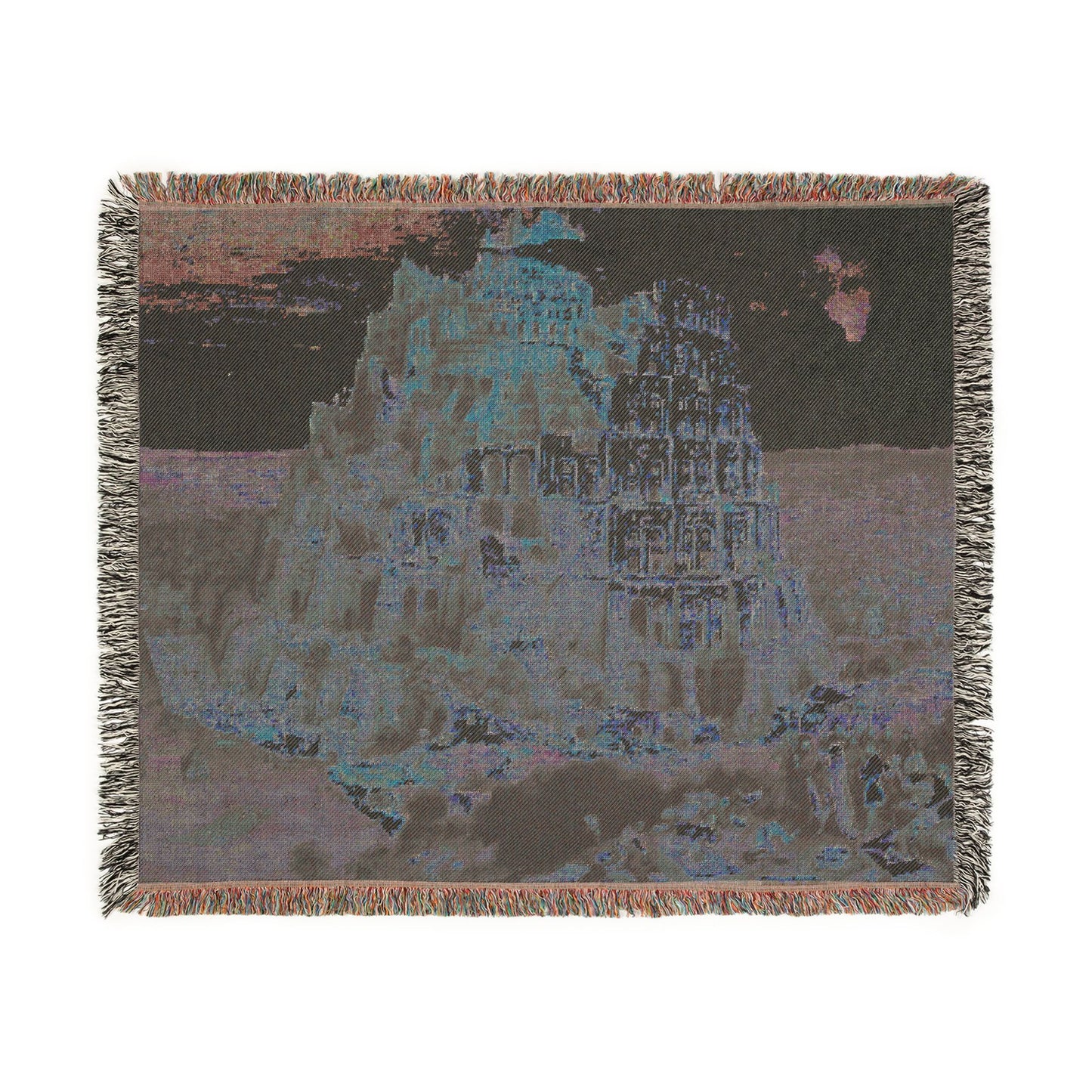 Pieter Bruegel the Elder - The Tower of Babel (Vienna) - Google Art Project - edited | Woven Tapestry Blanket