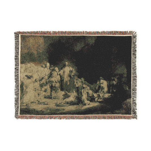 The Hundred Guilder Print — Rembrandt Tapestry Blanket