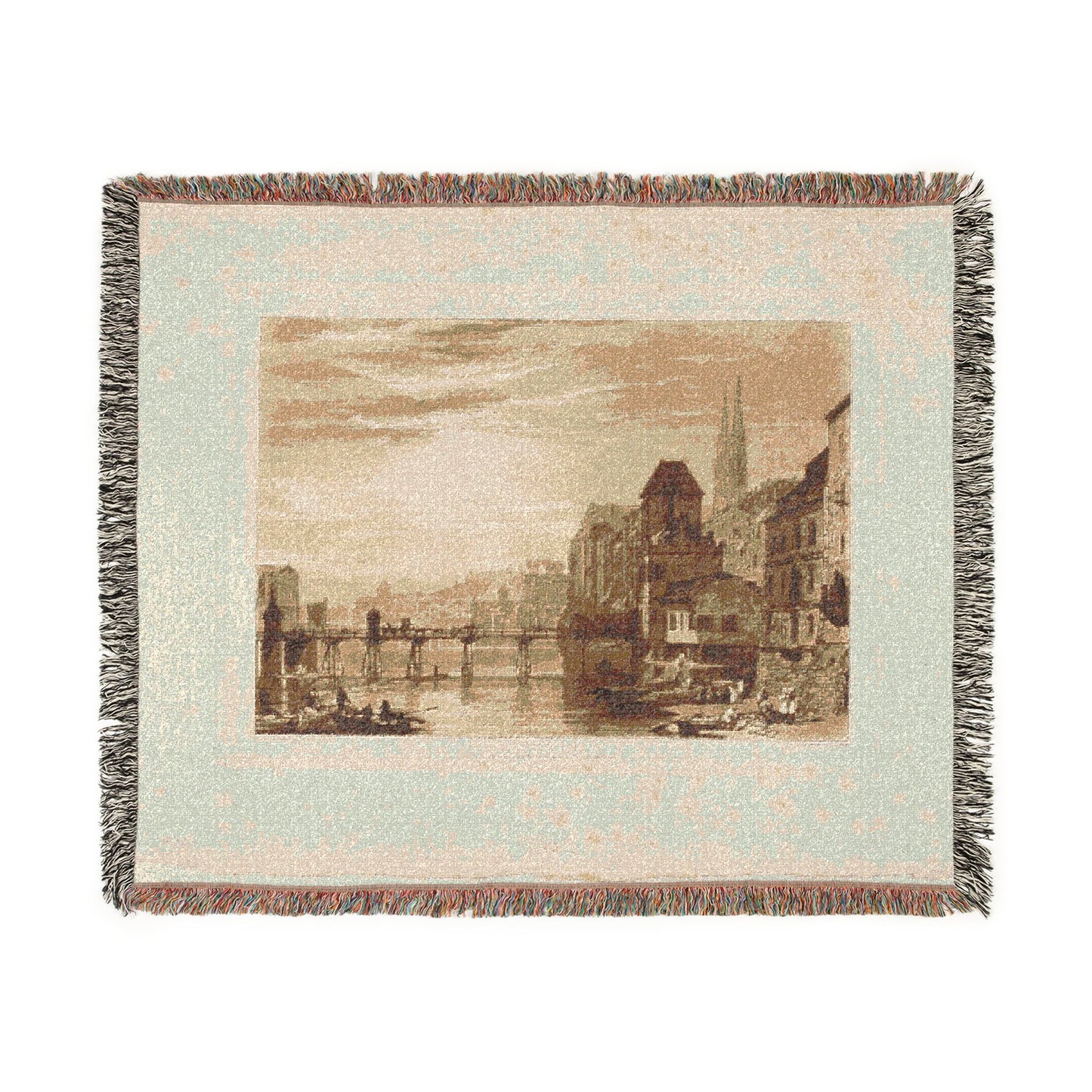 Joseph Mallord William Turner - Basle, plate 5 from Liber Studiorum | Woven Tapestry Blanket