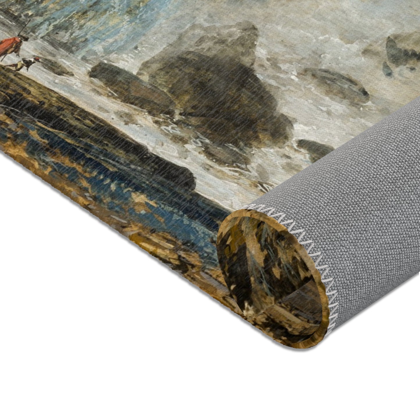 Louis Gabriel Moreau - Waterfall | Area Rug