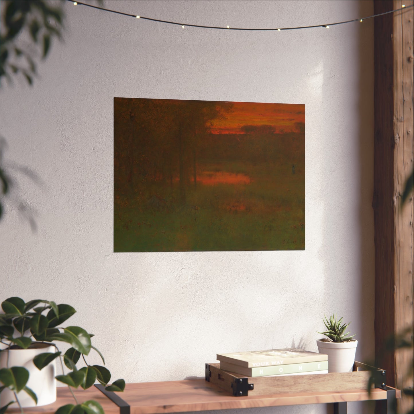 George Inness - Landscape, Sunset | Fine Art Poster