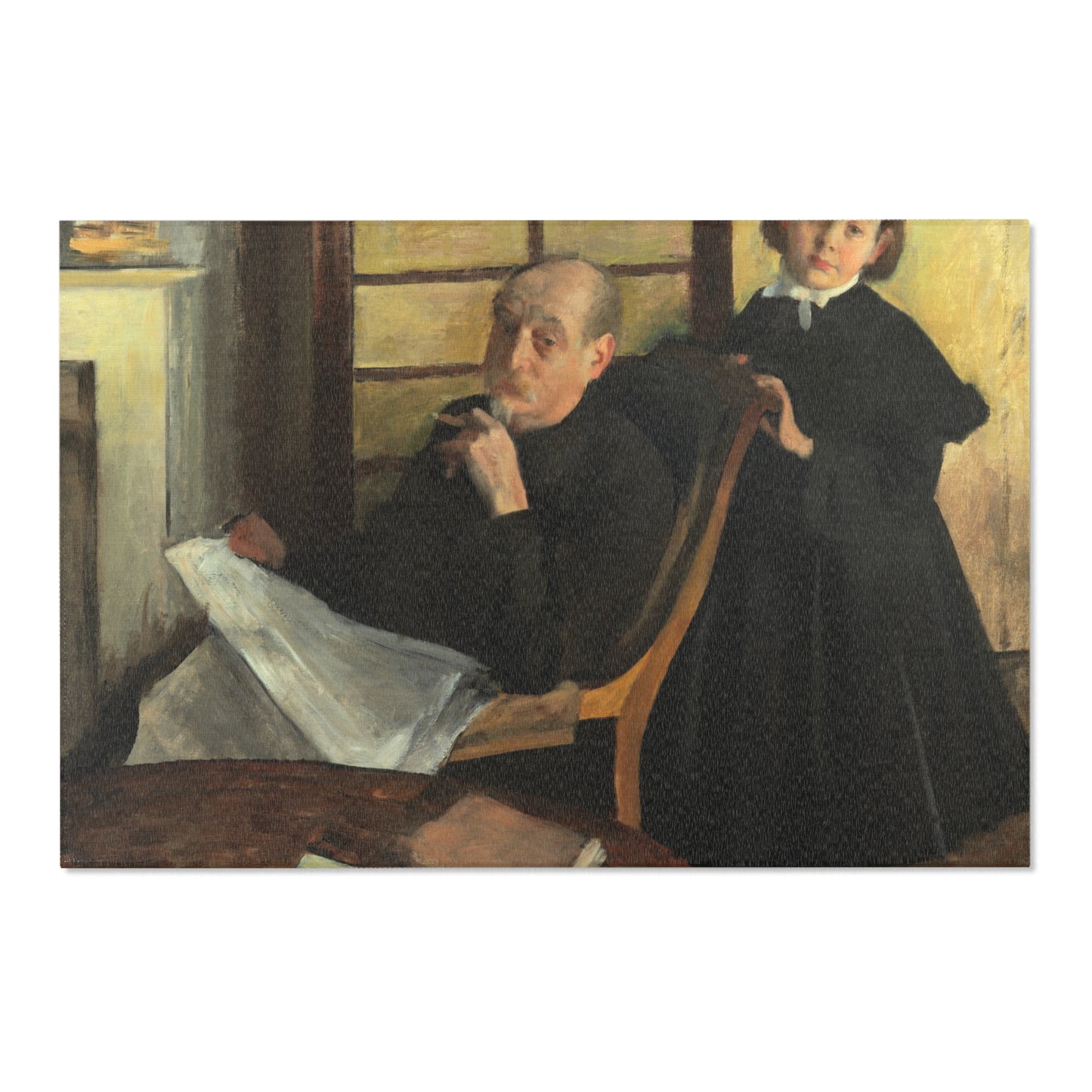 Hilaire Germain Edgar Degas - Henri Degas and His Niece Lucie Degas (The Artist's Uncle and Cousin) | Area Rug