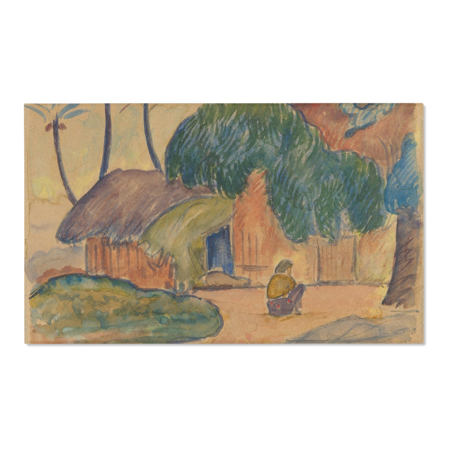 Paul Gauguin - Tahitian Hut | Area Rug