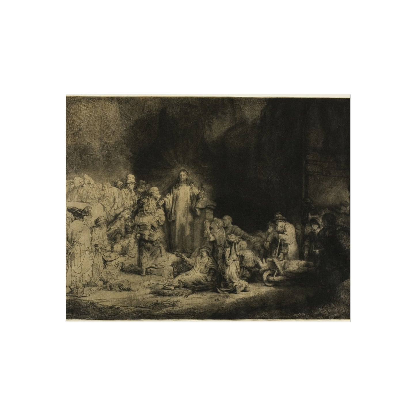 Rembrandt van Rijn - The Hundred Guilder Print | Fine Art Poster