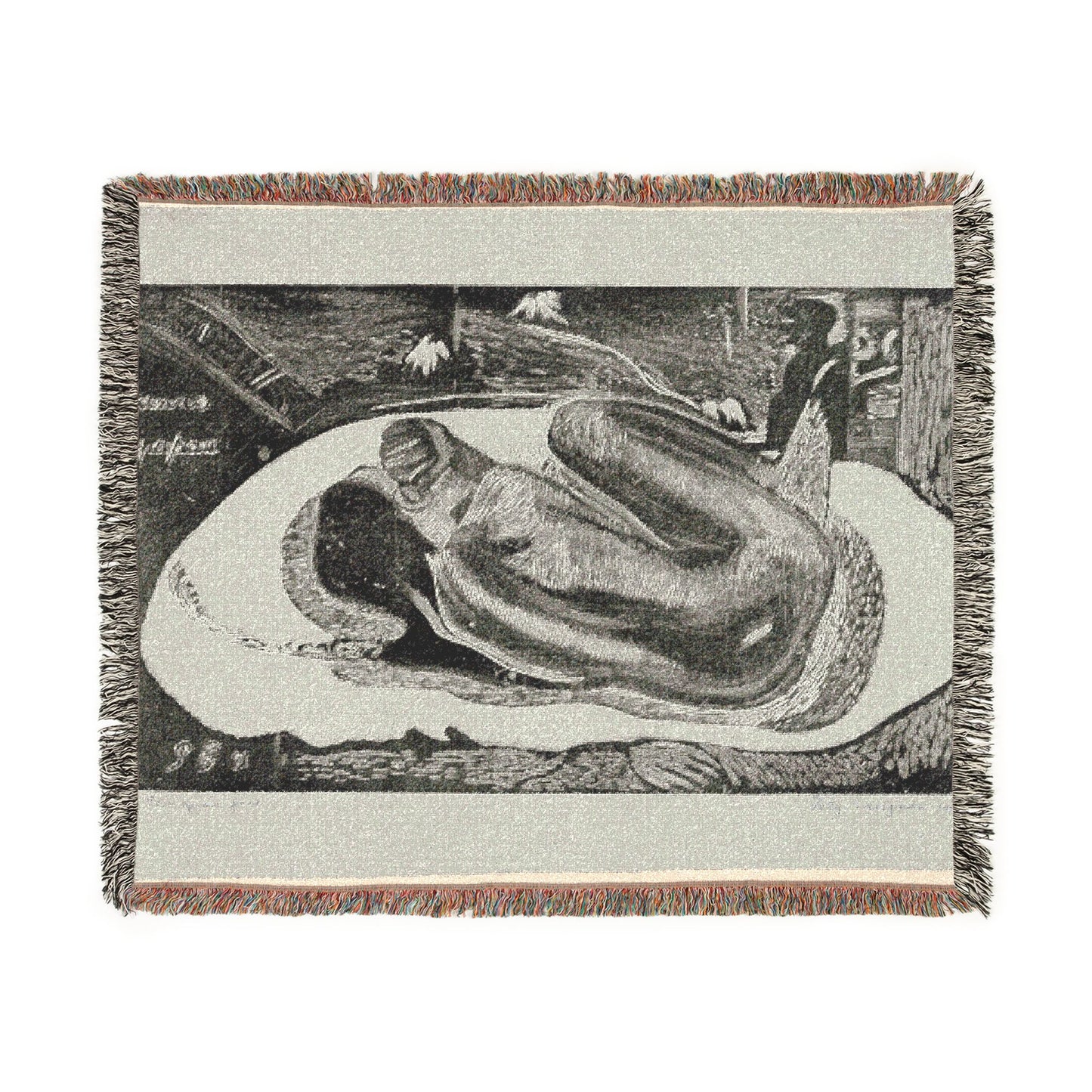 Paul Gauguin - Manao tupapau (She Thinks of the Ghost or The Ghost Thinks of Her), from the Noa Noa Suite | Woven Tapestry Blanket
