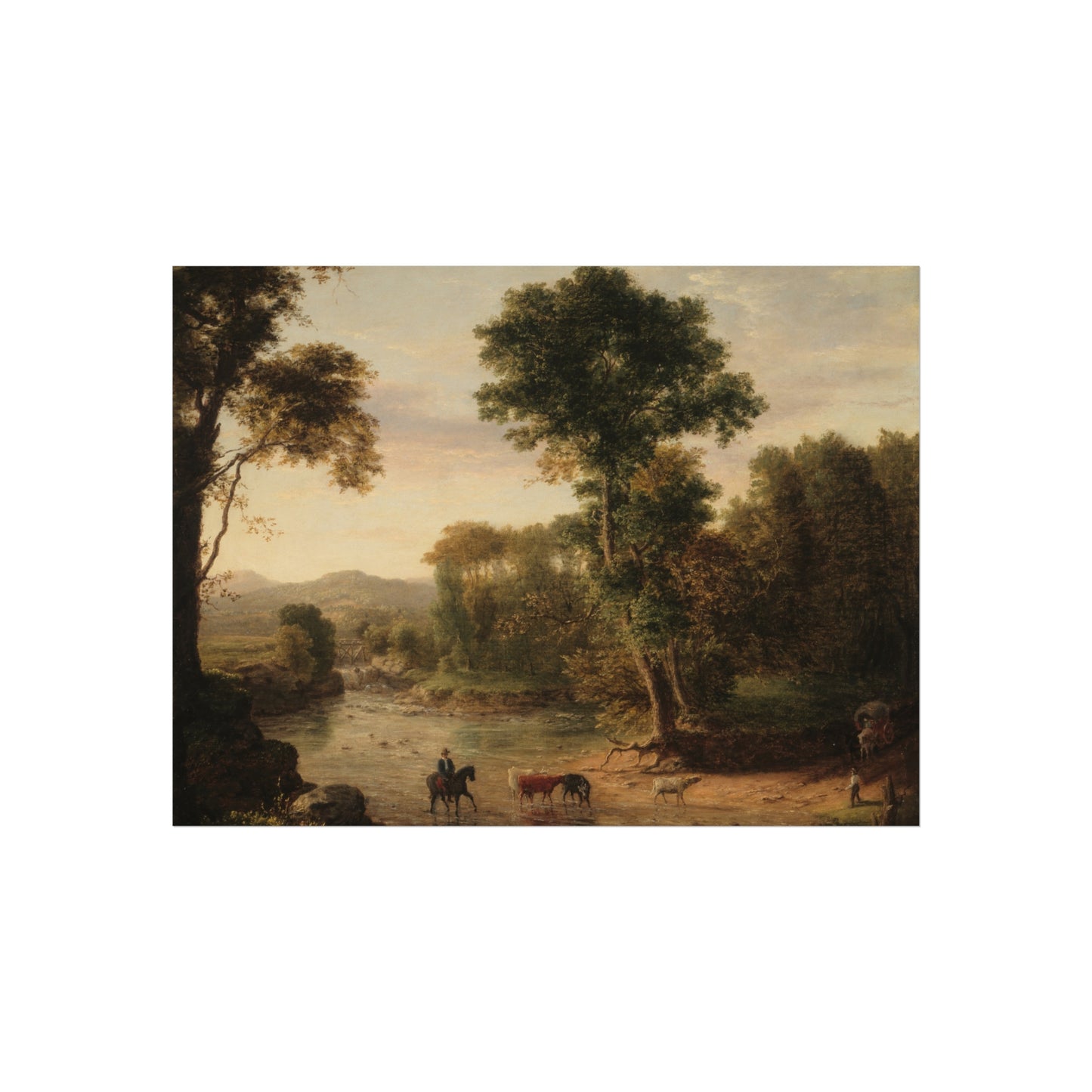 George Inness - Crossing the Ford | Fine Art Poster