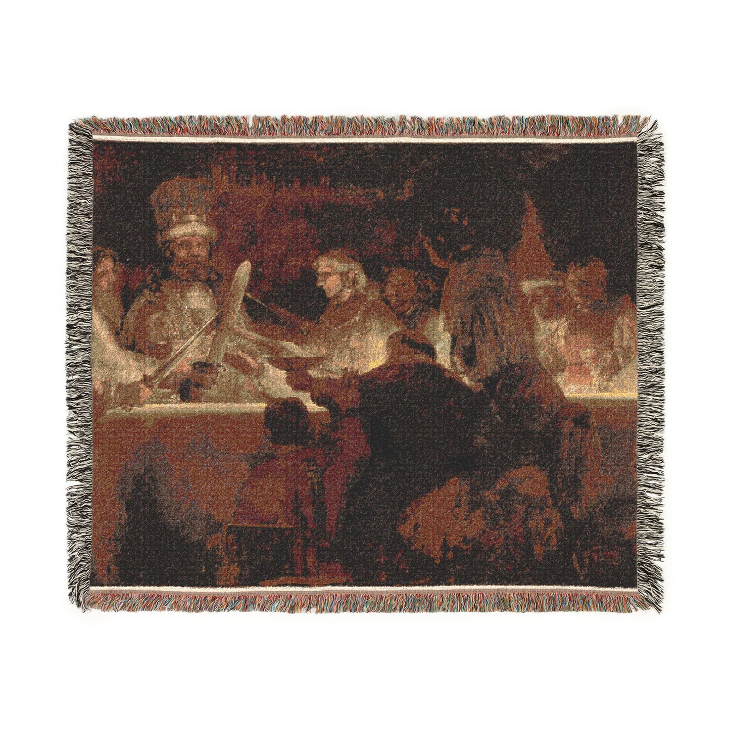 The Conspiracy of Claudius Civilis by Rembrandt van Rijn | Woven Tapestry Blanket