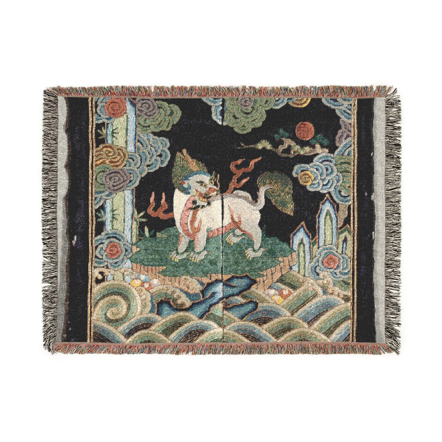 130_rank-badge-buzi | Woven Tapestry Blanket