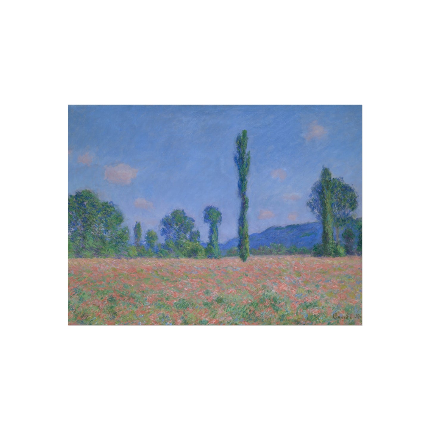 Claude Monet - Poppy Field (Giverny) | Fine Art Poster