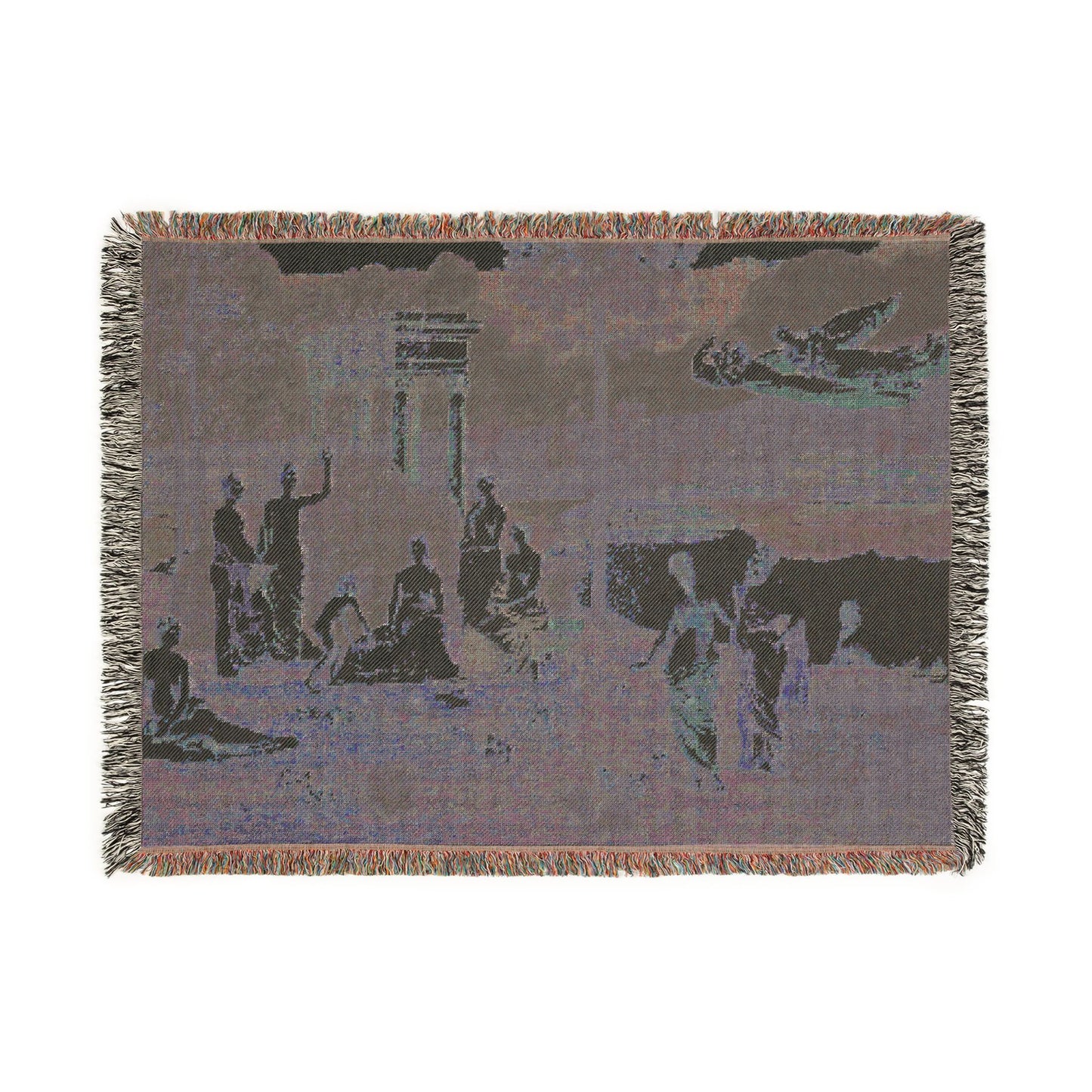 Pierre Puvis de Chavannes - The Sacred Grove, Beloved of the Arts and the Muses | Woven Tapestry Blanket