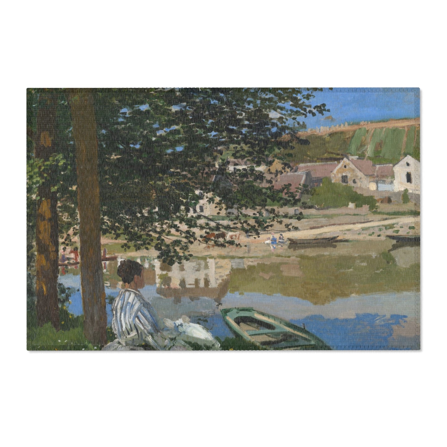 Claude Monet - On the Bank of the Seine, Bennecourt | Area Rug