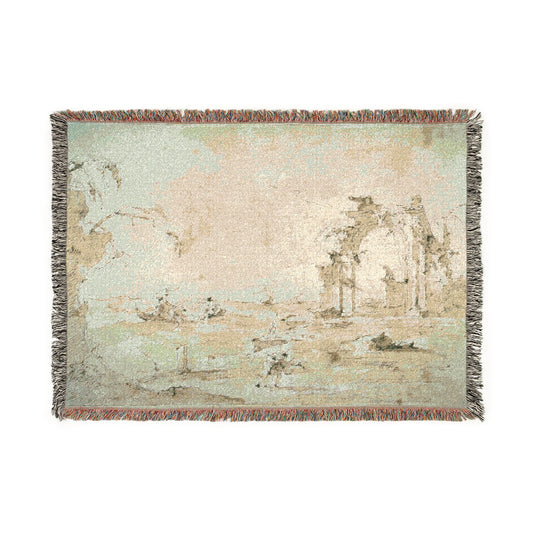 Capriccio with a Squall — Guardi Tapestry Blanket