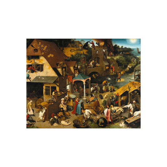 The Dutch Proverbs — Pieter Bruegel the Elder Fine Art Poster