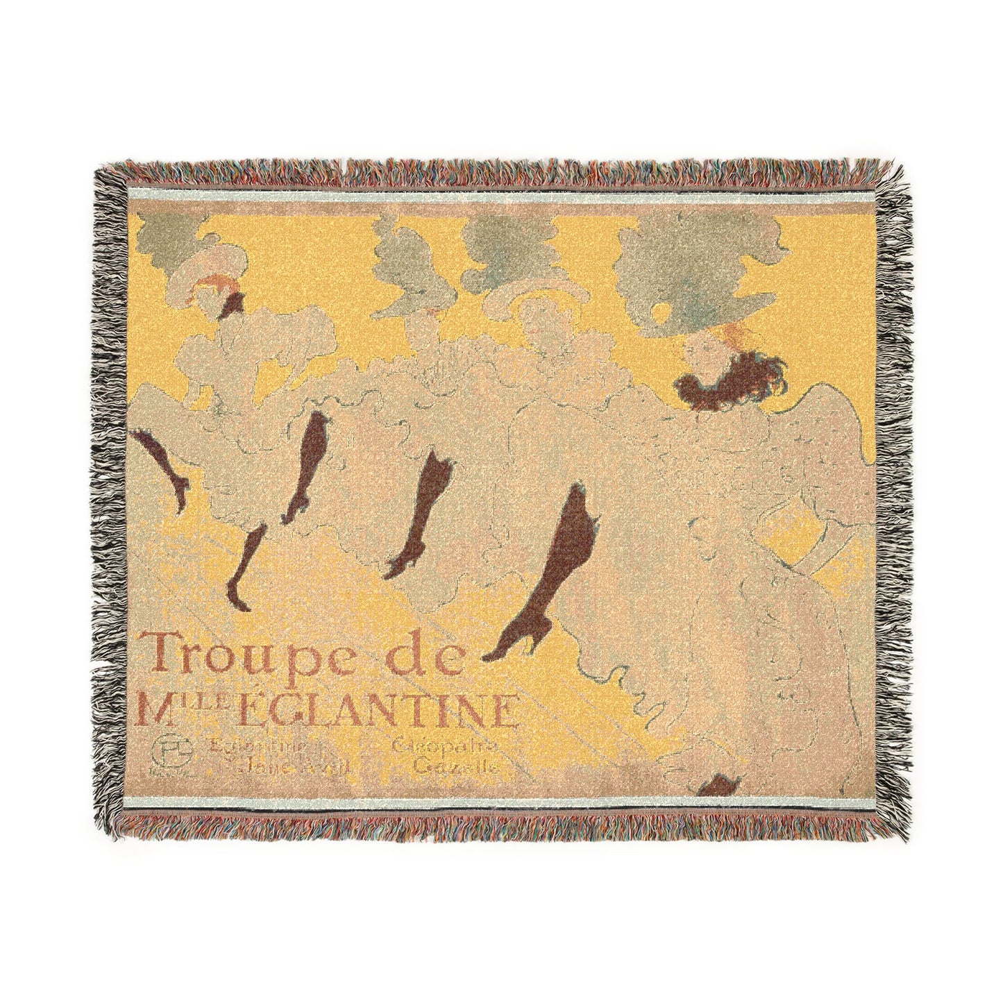 Henri de Toulouse-Lautrec - Mademoiselle Eglantine's Troupe | Woven Tapestry Blanket