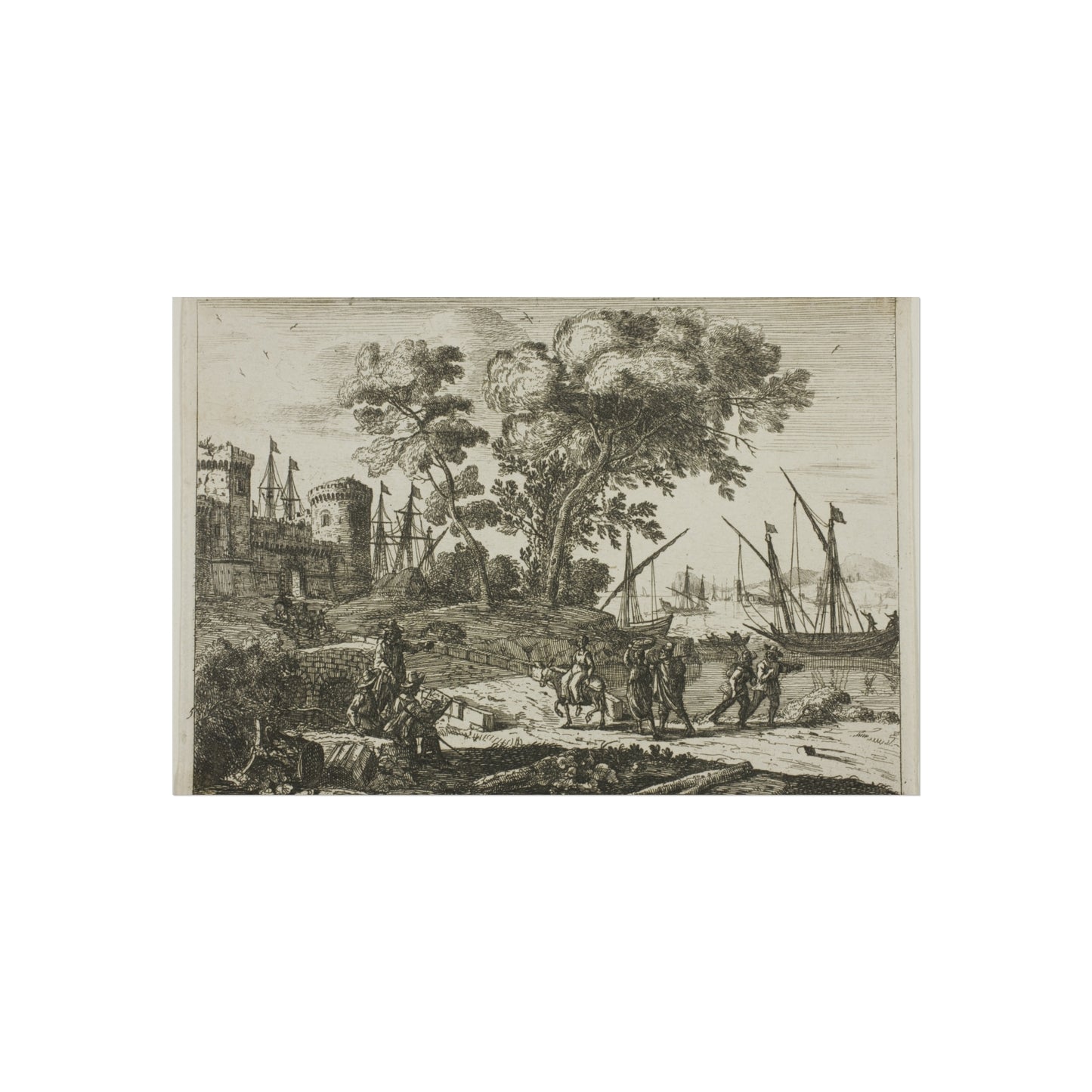 Claude Lorrain - Coast Scene with an Artist Drawing | Fine Art Poster