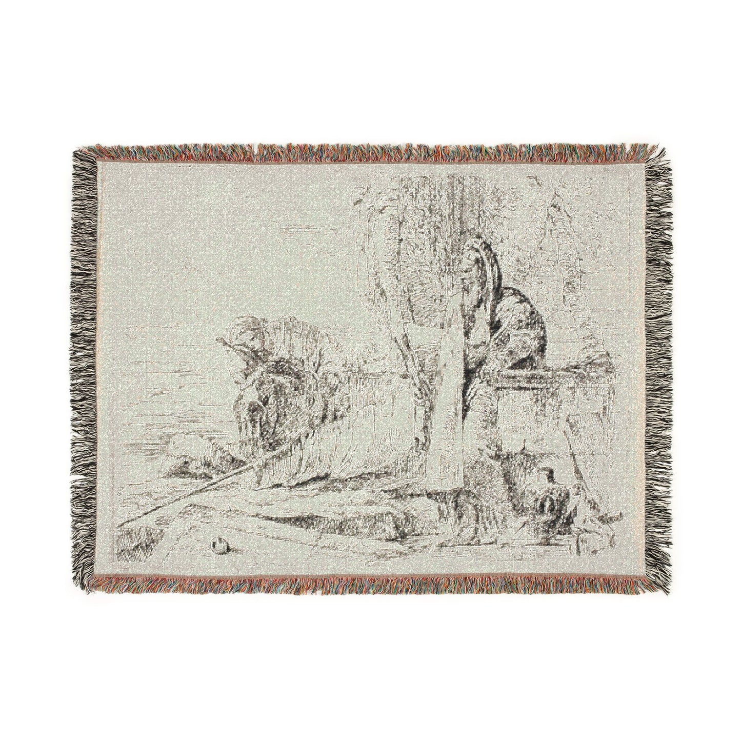 Giovanni Battista Tiepolo - Standing Philosopher and Two Other Figures, from Capricci | Woven Tapestry Blanket