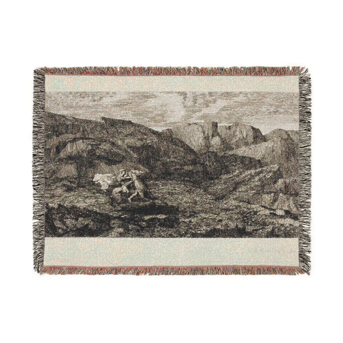 Odilon Redon - Fear | Woven Tapestry Blanket