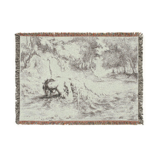 Ophelia's Death — Delacroix Tapestry Blanket