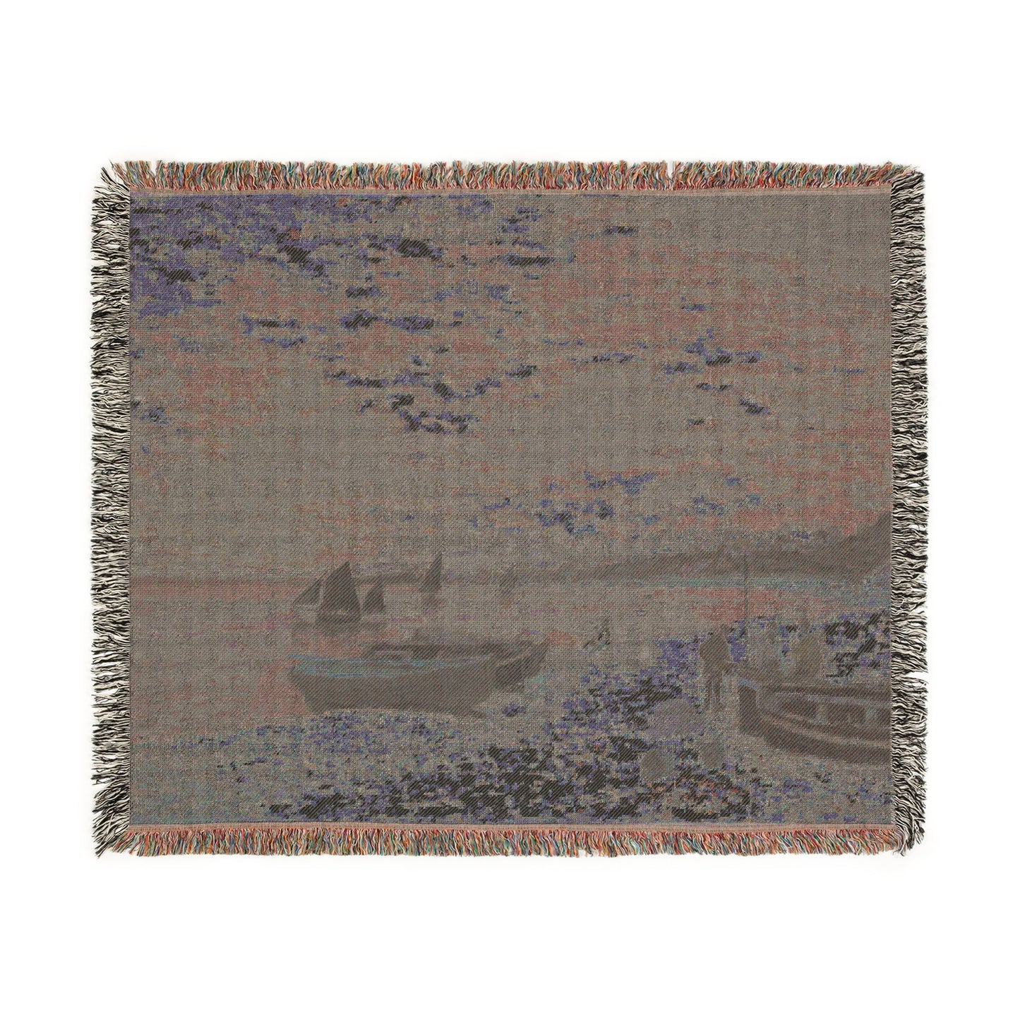 Claude Monet - The Beach at Sainte-Adresse | Woven Tapestry Blanket