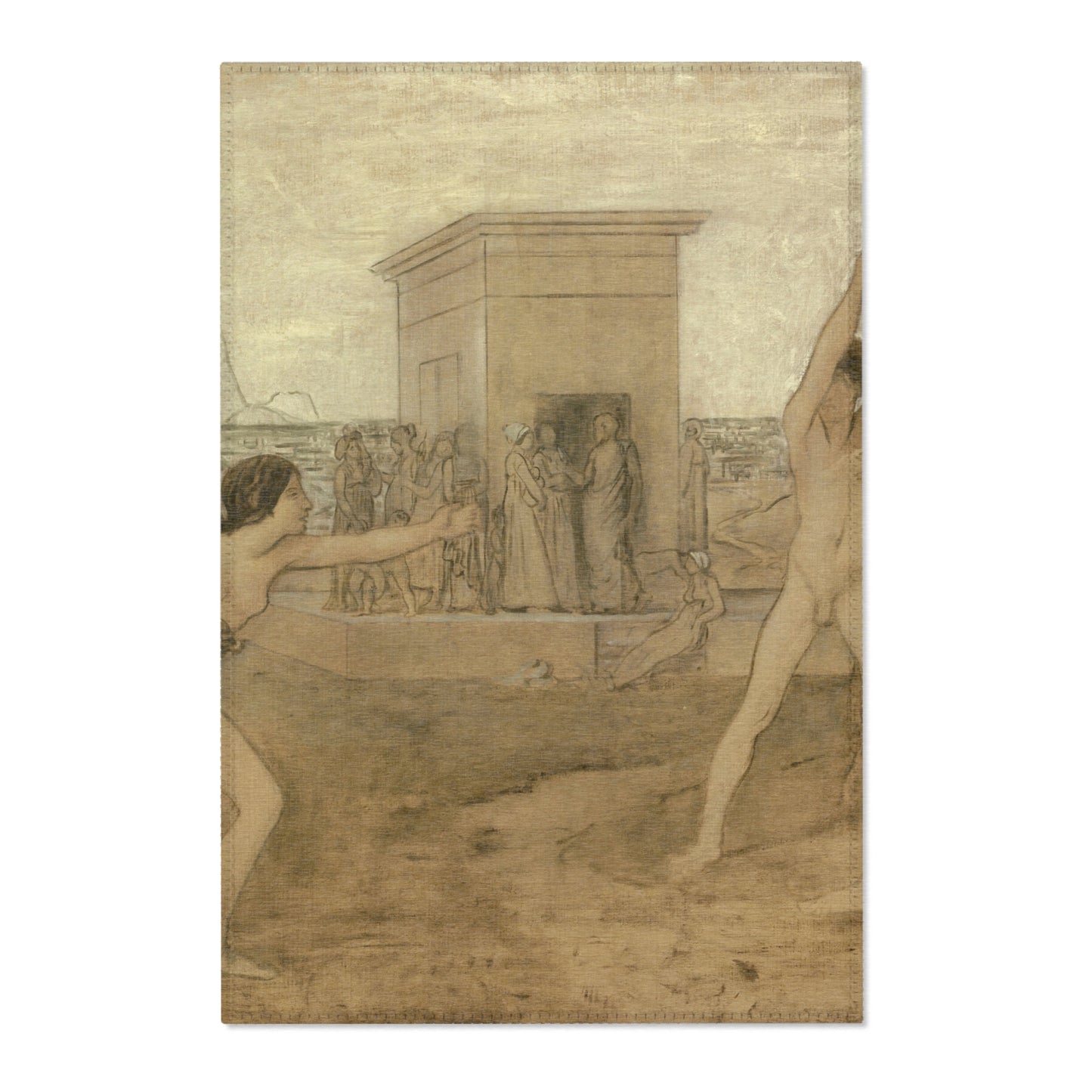 Hilaire Germain Edgar Degas - Young Spartan Girls Challenging Boys | Area Rug